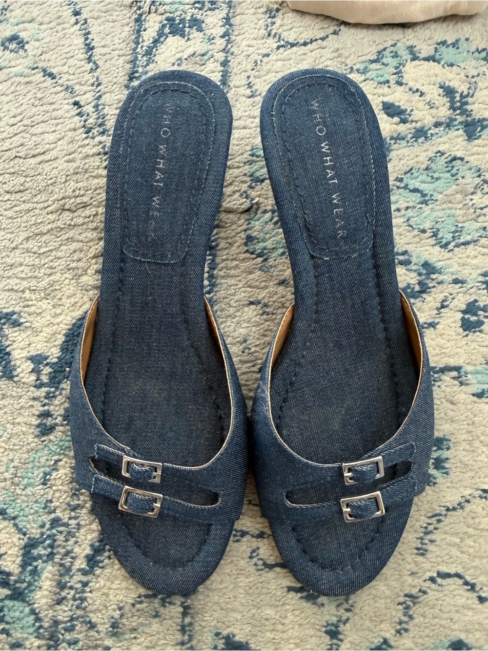 Who What Wear Denim Heels